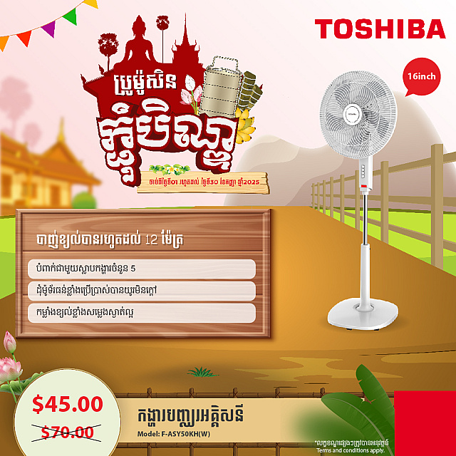 Toshiba Electric Fan 16 inch